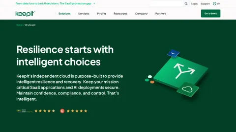 Why Keepit: Marketing page