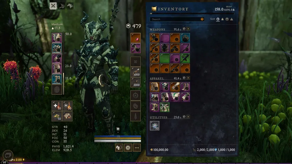 New World interface showing the Springtide Bloom event in game