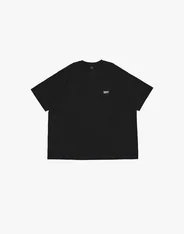 A black Graphpaper crew neck T-shirt with a small white label on the chest