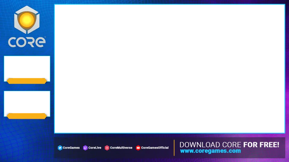 Core blue broadcast overlay