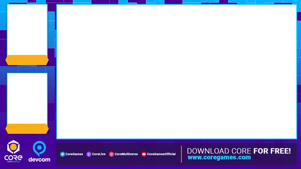 Core purple broadcast overlay