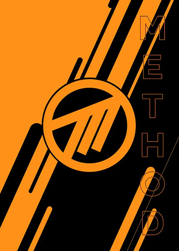Method orange apparel graphic