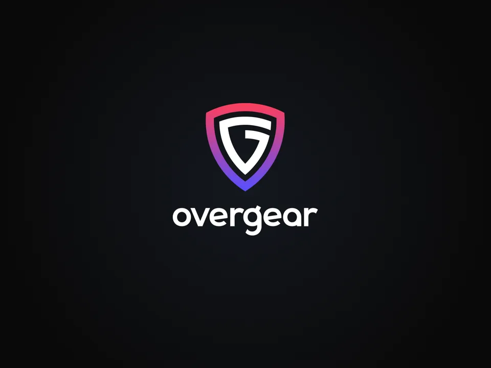 Overgear logo on a dark background